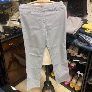 L. Pucci Blue & White Pin Stripe Corduroy Pants - Sz 46